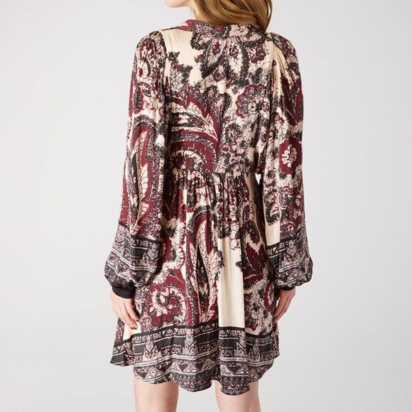 Free People V Neck Say You Love Me Mini Dress Small - Picture 2 of 7